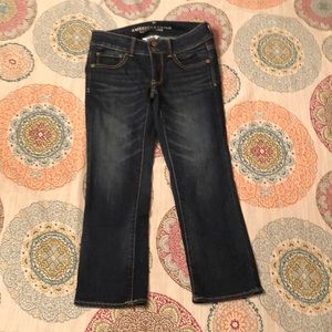 Y2K low rise denim capris